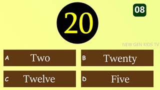 Spelling numbers From 1 to 20 Quiz For Kindergarten Kids  Preschool Educational Video On Numbers [upl. by Gibeon]