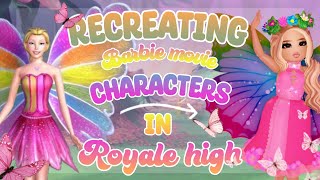 RECREATING BARBIE MOVIE CHARACTERS IN ROYALE HIGH 🎀✨️ roblox royale high [upl. by Spieler]