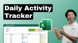 How to Make a Daily Activity Tracker in Excel [upl. by Enyrehtak]