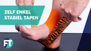 Zelf tapen om je enkel extra stabiliteit te geven » Instructie » FysioTape [upl. by Ruthi94]