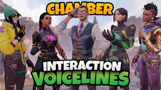 Valorant  Chamber Interaction Voice lines With Other Agents [upl. by Wsan]