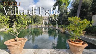 Tivoli Villa dEste  Italy Walking Tour [upl. by Arondell]