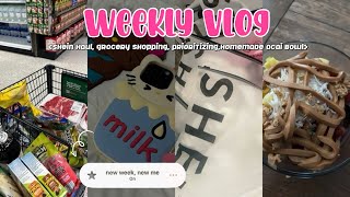 WEEKLY VLOG 🫧  Grocery shopping Prep amp Prioritizing Shein Haul Homade Açaí Bowl [upl. by Nacnud]