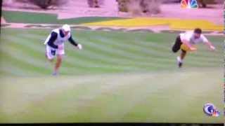 Best caddy race yet  16th hole  Waste Management Phoenix Open [upl. by Clarkin]