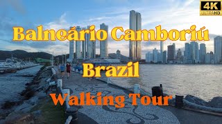 Balneário Camboriú Walking Tour Santa Catarina Brazil 🇧🇷  4K January 2024 walkingtour brazil [upl. by Nnylyrehc237]