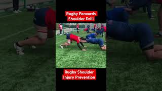 Rugby Scrum Drill  Rugby Shoulder Injury Prevention rugby rugbystrengthandconditioning physio [upl. by Nnyrb]