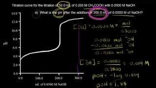 Titration of a weak acid with a strong base continued  Khan Academy [upl. by Aleron320]