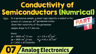 Conductivity of Semiconductors Numerical Part 1 [upl. by Aicissej]