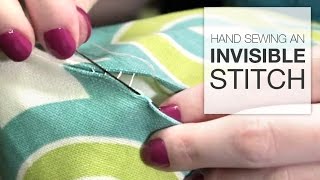 How to Hand Sew an Invisible Stitch Tutorial [upl. by Ilajna]