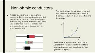 Ohmic vs non ohmic conductors [upl. by Consalve]