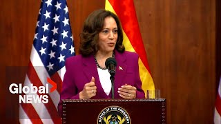 Kamala Harris speaks on importance of LGBTQ rights while in Ghana [upl. by Htaek]