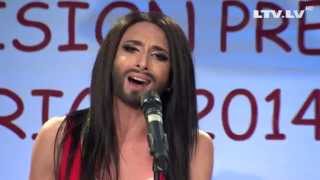 Conchita Wurst  Rise Like a Phoenix LIVE in Riga [upl. by Pincince]