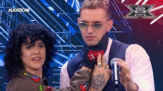 Achille Lauro prova lo strumento misterioso di Jaqueline Branciforte  X FACTOR 2024 AUDIZIONI [upl. by Mollie]