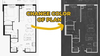 Change color of Architecture Plan by Photoshop Shorts [upl. by Frear]