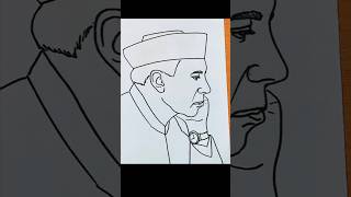 Pandit Jawaharlal Nehru Drawings  Jawaharlal Nehru Drawing Simple  Children Day Drawing [upl. by Maisel]