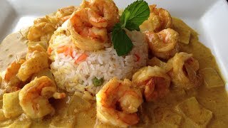 CAMARONES AL CURRY DELICIOSA RECETA [upl. by El]