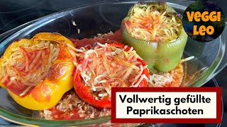 Vollwertig und vegan gefüllte Paprikaschoten [upl. by Ume]