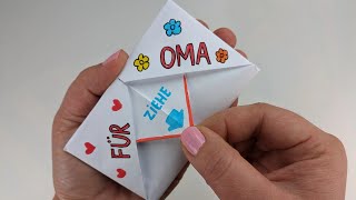 DIY Überraschungskarte basteln für Oma Geschenke für Oma Karte für Oma basteln [upl. by Nilesoy214]