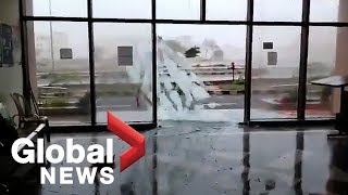 Cyclone Fani Powerful storm shatters windows as it lashes Indias east coast [upl. by Clemmie]