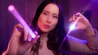 ASMR Slow light triggers for a deep sleep 🌧 follow the light scanning flashlight mouth sounds [upl. by Ynohtnanhoj]