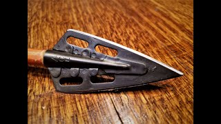 Traditional archery broadheads  Ace Super Express mounting sharpening size comparison [upl. by Ivek]