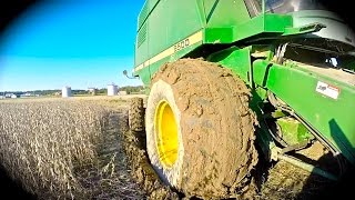 Muddin in the Soybean Field  1st Harvest Day [upl. by Eatnuahc]