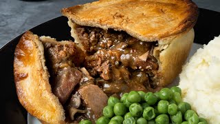 20hour British steak amp ale pie  Silent Cooking [upl. by Einafit]