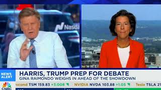 CNBC’s Joe Kernen calls out top Harris Walz surrogate Gina Raimondo after she claims Kamala Harris h [upl. by Yras]