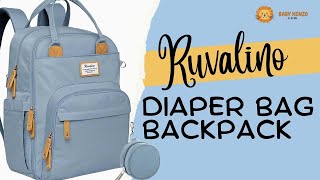 ⭐ RUVALINO Diaper Bag Backpack 👶 The Stylish and Practical Choice for OntheGo Parents  Review [upl. by Yzzo]