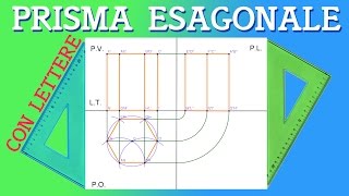 Proiezione Ortogonale di un Prisma a base Esagonale amp Modello 3D  Liceo Scientifico [upl. by Klemm]