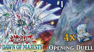 Bekommt einer die Starligtht 4x YuGiOh Dawn of Majesty Display Opening [upl. by Yv789]