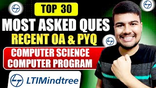 LTI MindTree Most asked technical Questions l Computer Science amp Programming Part 2 [upl. by Dnob]