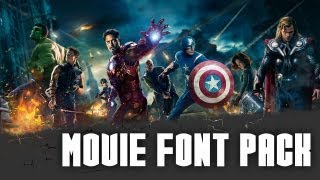 Movie Font Pack I link in the description [upl. by Hallette]