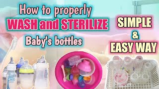 HOW TO WASH AND STERILIZE BABYS BOTTLES AND FEEDING EQUIPMENT ALSO WHY IS IT IMPORTANT [upl. by Ocsinarf]