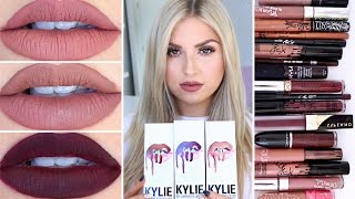 Kylie Lip Kits ♡ Dupes amp First Impression Review [upl. by Timofei]