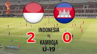 FULL TIME INDONESIA U19 VS KAMBOJA U19 HIGHLIGHT amp GOL  PIALA AFF U19 2024 [upl. by Schuh]