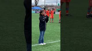 462024 Bella Lundy 9 singing the National Anthem at Hartford Athletic soccer game [upl. by Sinai]