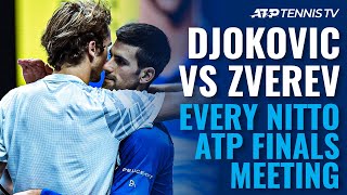 Novak Djokovic vs Alexander Zverev Highlights Of Every Nitto ATP Finals Meeting So Far ⚡️ [upl. by Pollie]