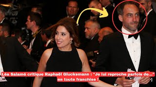 Léa Salamé critique Raphaël Glucksmann  quotJe lui reproche parfois dequot en toute franchise [upl. by Inaej]