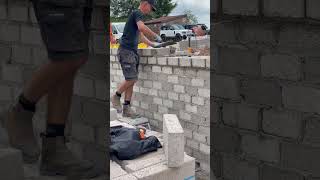 Labourer turns into Bricklaying Boss shorts bricklayer bricklaying [upl. by Ahsienak]