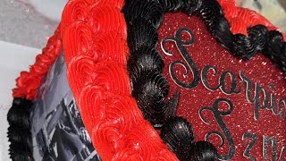 Heart Shaped Glitter and Picture Cake Tutorial  Watch me make this Heart Cake heartcake cake [upl. by Stein]