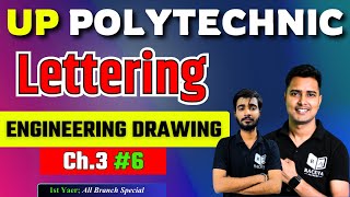 Engineering Drawing 1st semester  Lettering Chapter3 Lec6 for Up Polytechnic  racevasemester [upl. by Gwennie]