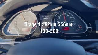 Audi A6 C6 30TDI ASB Stock vs Stage 1 chip 292km acceleration 100200 [upl. by Aile542]