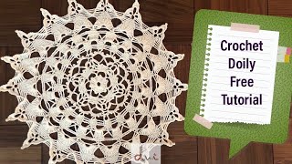 How to crochet Royal doily free tutorial P46 [upl. by Salvador]