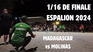 116 EQUIPE MOLINAS CONTRE MADAGASCAR petanque [upl. by Bili410]