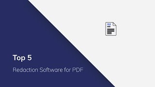 Top 5 Redaction Software for Redacting PDF Documents You MUST Know 2019 [upl. by Sherburne745]