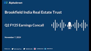 Brookfield India Real Estate Trust Q2 FY202425 Earnings Conference Call [upl. by Neelhtac]