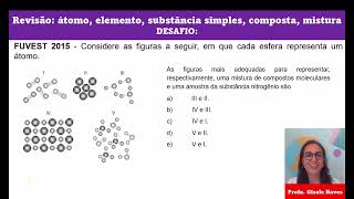 8 Química Geral 1 FUVEST 2015 Considere as figuras em que cada esfera representa um átomo [upl. by Sinaj]