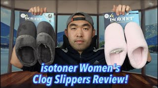 isotoner Womens Clog Slippers Review [upl. by Dibb]