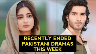 Top 5 Recently Ended Record Breaking Pakistani Dramas 2024 [upl. by Odlamur]